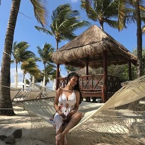 Slit Floral Criss Cross Maxi Dress